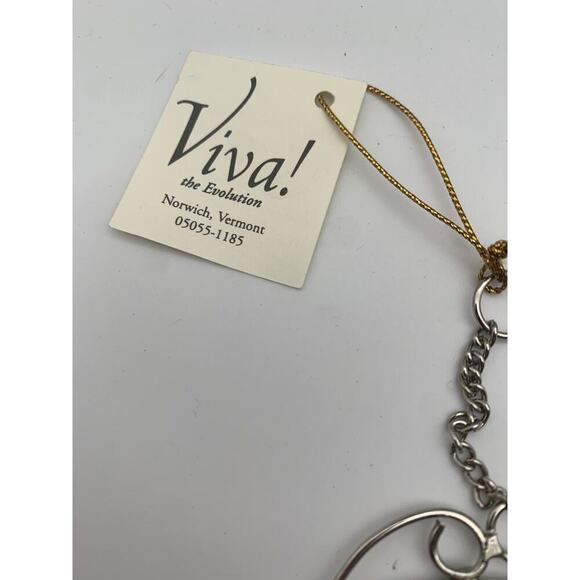 Vintage Viva Heart Cranberry/ Red Stained Glass and Pewter Suncatcher With Angel - Picture 5 of 8